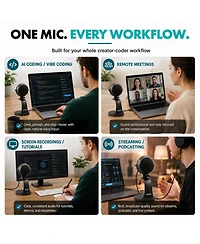 Movo WebMic Usb Microphone for Ai Coding, Voice Prompts and Dictation