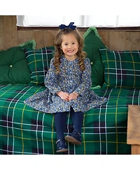 Rachel Riley Toddler Girls' 2T-5T Meadow Floral Button-Front Long-Sleeve Fit & Flare Dress