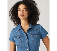 Levi's Women's Western Fit & Flare Midi Denim Dress
