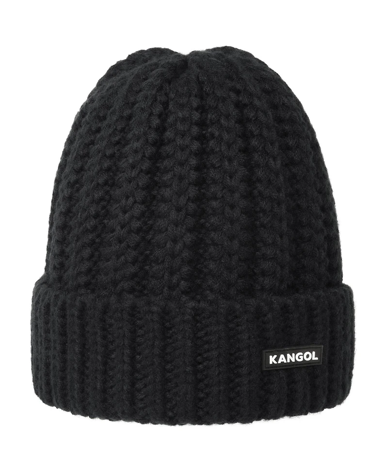 Kangol Ribbed Knit Chunky Label Beanie