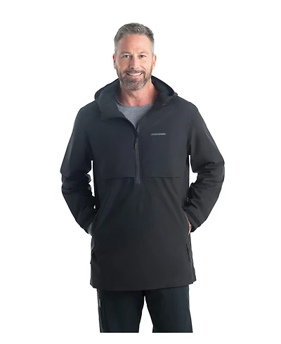 Legendary Whitetails Men's Water Resistant Hooded Pullover Half Zip Up Jacket