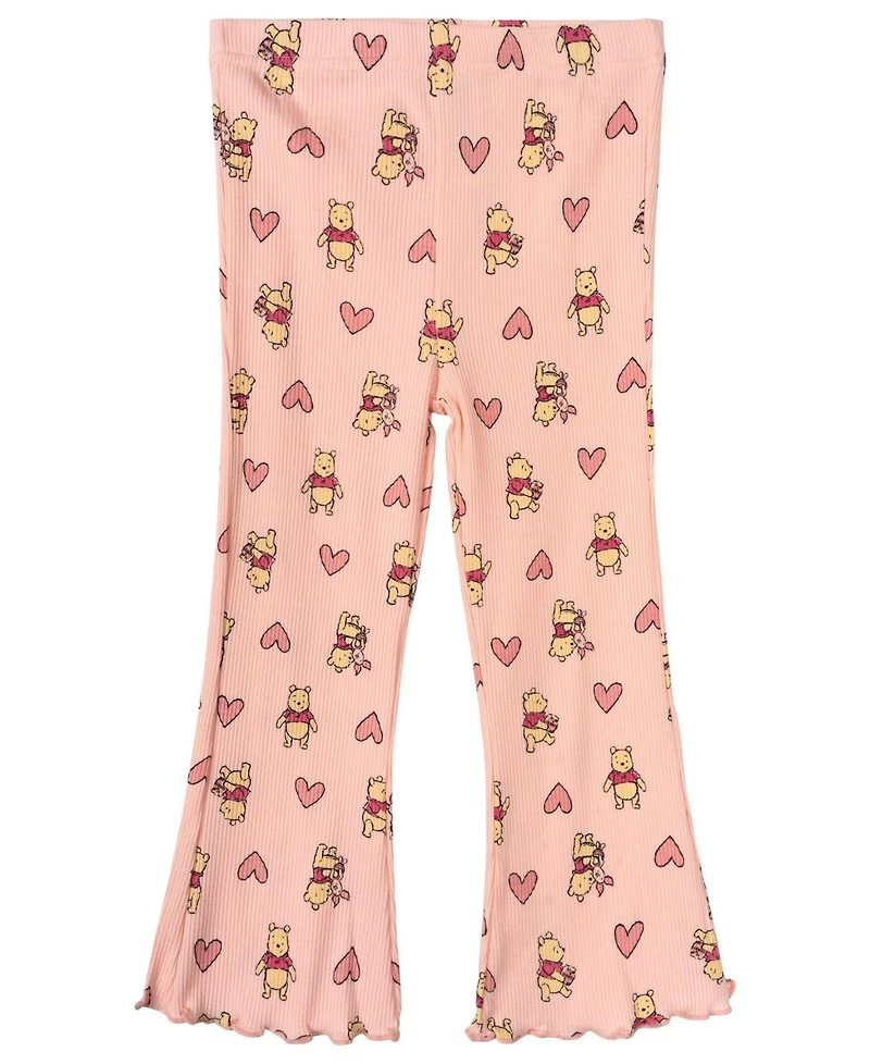 Winnie the Pooh Toddler Girls Ribbed Long Sleeve Tee and Pants Set