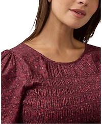 Ingrid + Isabel Women's Smocked Paisley Cotton Dress