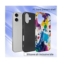 Lisen Phone Case Compatible with Apple iPhone 16 Plus, 2-Layer Durable, Color Splash