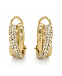 And Now This Clear Crystal Omega Hoop Earring
