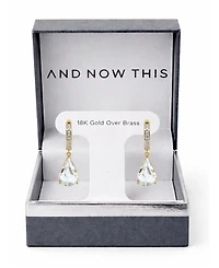 And Now This Clear Crystal Drop Hoop Earrings