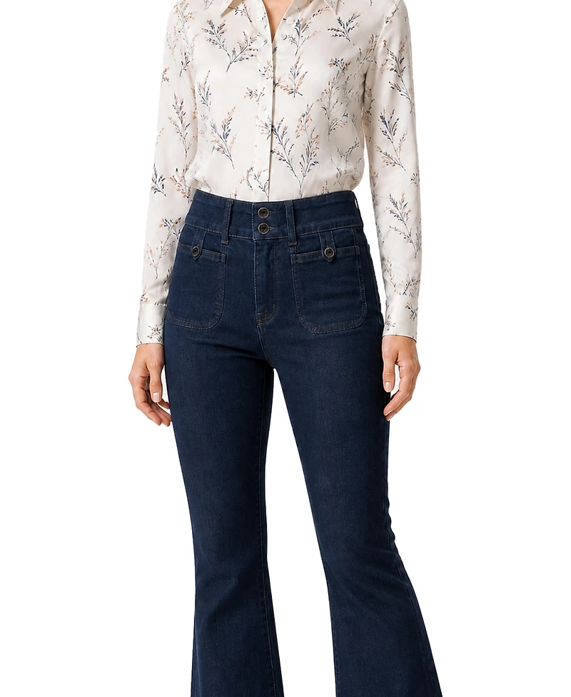 Indigo Poppy Women's High-Rise Tummy Tuck Bootcut Jeans