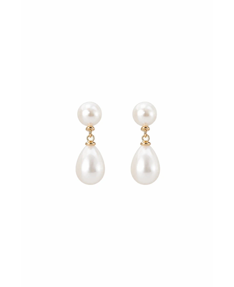 A.b. Ellie Pearl Double Drop Earrings