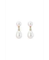 A.b. Ellie Pearl Double Drop Earrings