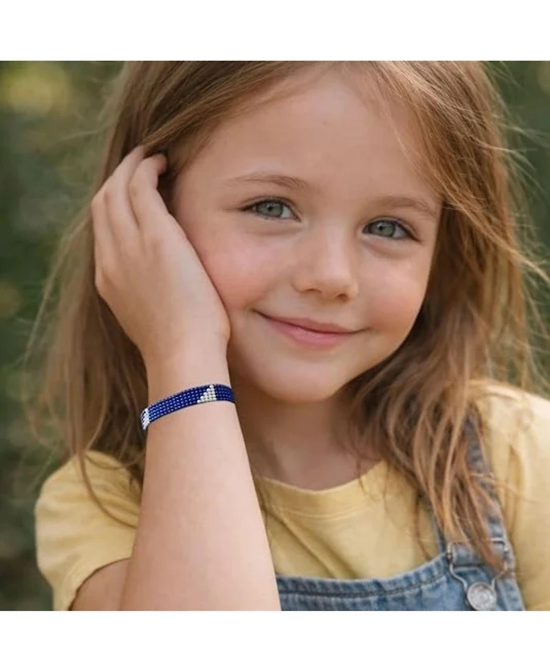 Sawa Sawa Peace and Nourishment Bracelet in Blue with White Detail