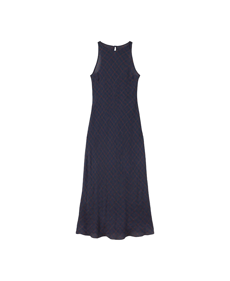 Mango Women's Gathered Details Textured A-Line Midi Dress