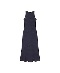 Mango Women's Gathered Details Textured A-Line Midi Dress