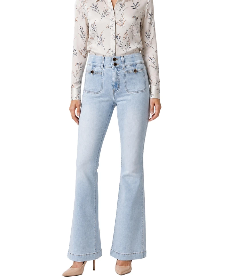 Indigo Poppy Women's High-Rise Tummy Tuck Bootcut Jeans