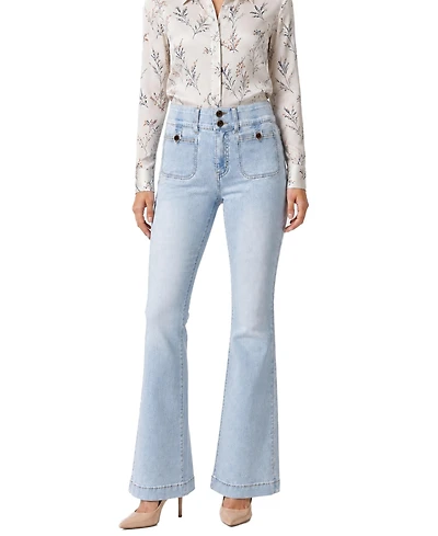 Indigo Poppy Women's High-Rise Tummy Tuck Bootcut Jeans