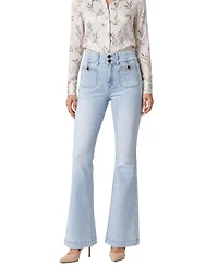 Indigo Poppy Women's High-Rise Tummy Tuck Bootcut Jeans