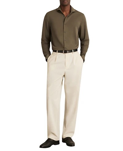Reiss Men's Charge Stretch-Jersey Cutaway-Collar Shirt