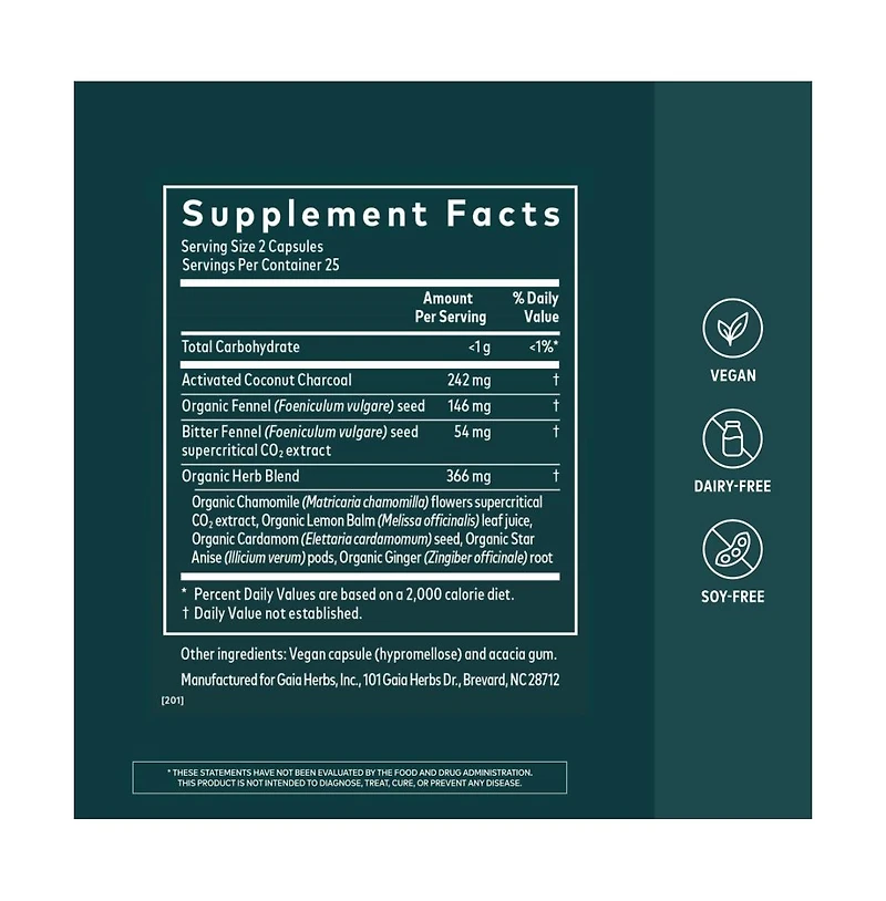 Gaia Herbs Gas & Bloating - Provides Relief from Occasional Gas and Bloating