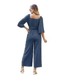 Cupshe Women's Square Neck Straight Leg Jumpsuit