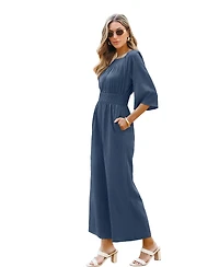 Cupshe Women's Square Neck Straight Leg Jumpsuit