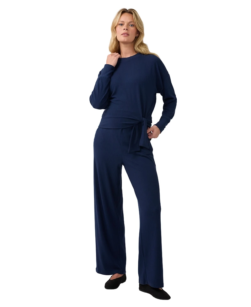 Ingrid + Isabel Maternity High-Rise Wide-Leg Pull-On Pants