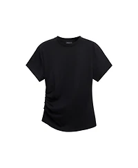 Mango Women's Selection Crewneck Short-Sleeve Ruched T-Shirt