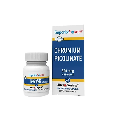 Superior Source Chromium Picolinate 500 mcg, 60 Instant Dissolve Tablets