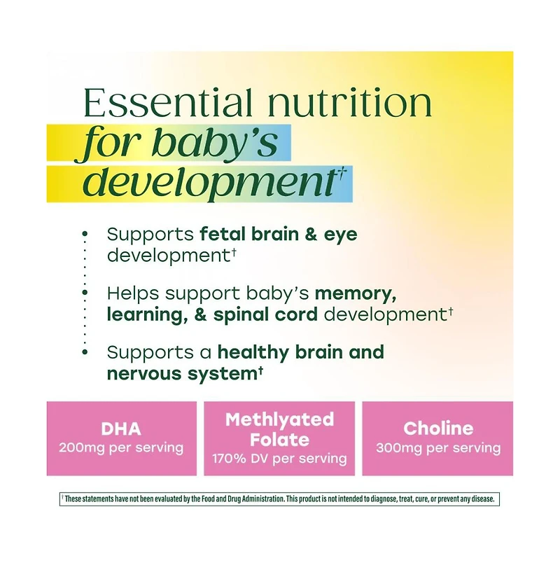MegaFood Baby and Me 2 Prenatal Multivitamin and Dha, Choline, Methylfolate and Iron, 90 Ct