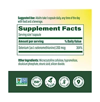 MegaFood High Absorption Selenium 200mcg Capsules, Thyroid and Antioxidant Support, 120 Ct