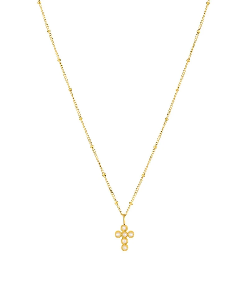 Atolea Pearl Cross Necklace