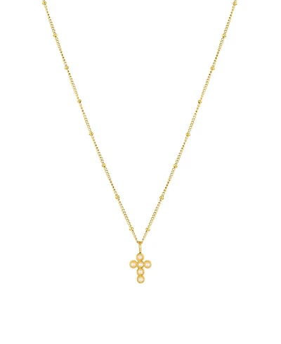 Atolea Pearl Cross Necklace