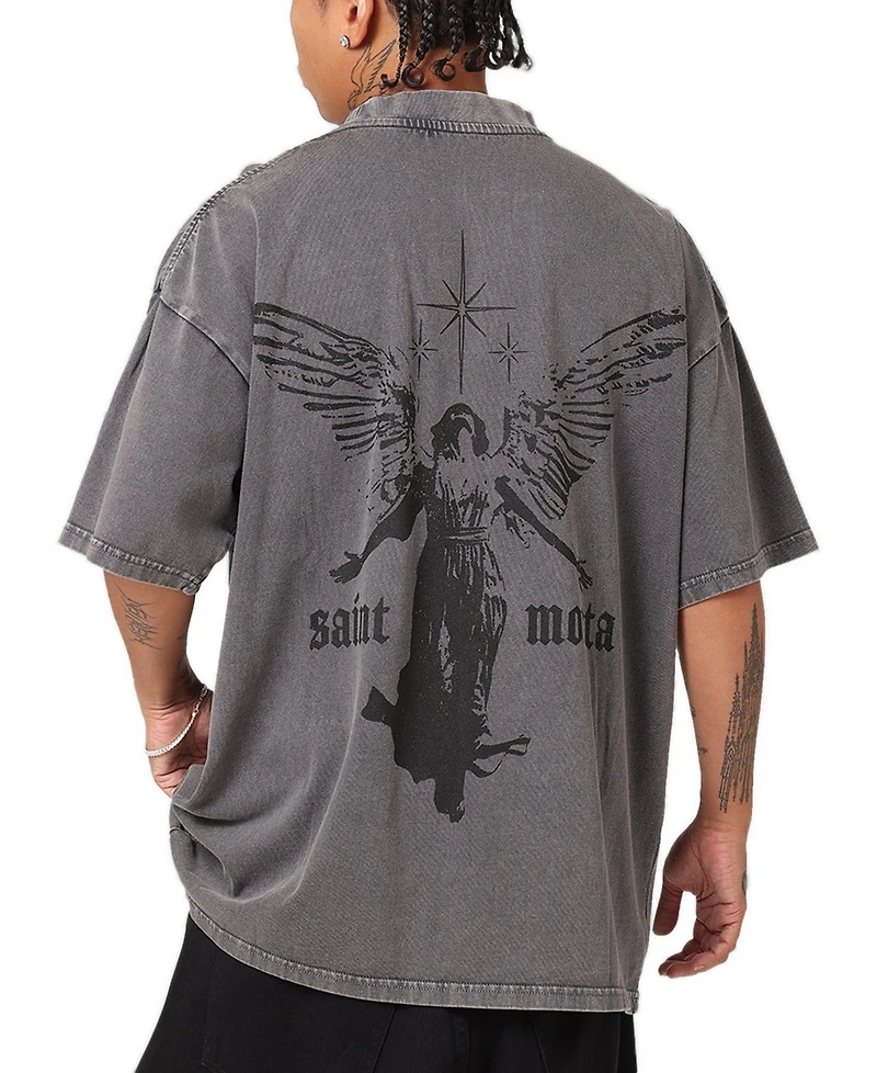 Saint Morta Men's Ethereal Oversized Crewneck Graphic T-Shirt