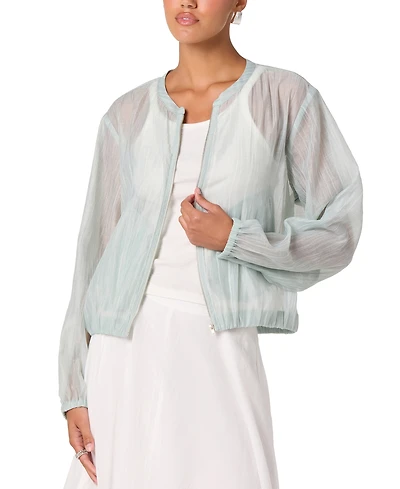 Astr the Label Women's Aeva Round Neck Bomber Jacket