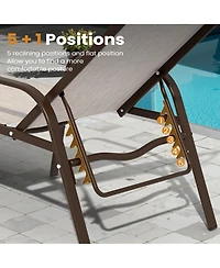 Pellebant 2/4 Pieces Outdoor Adjustable Patio Chaise Lounge Chairs