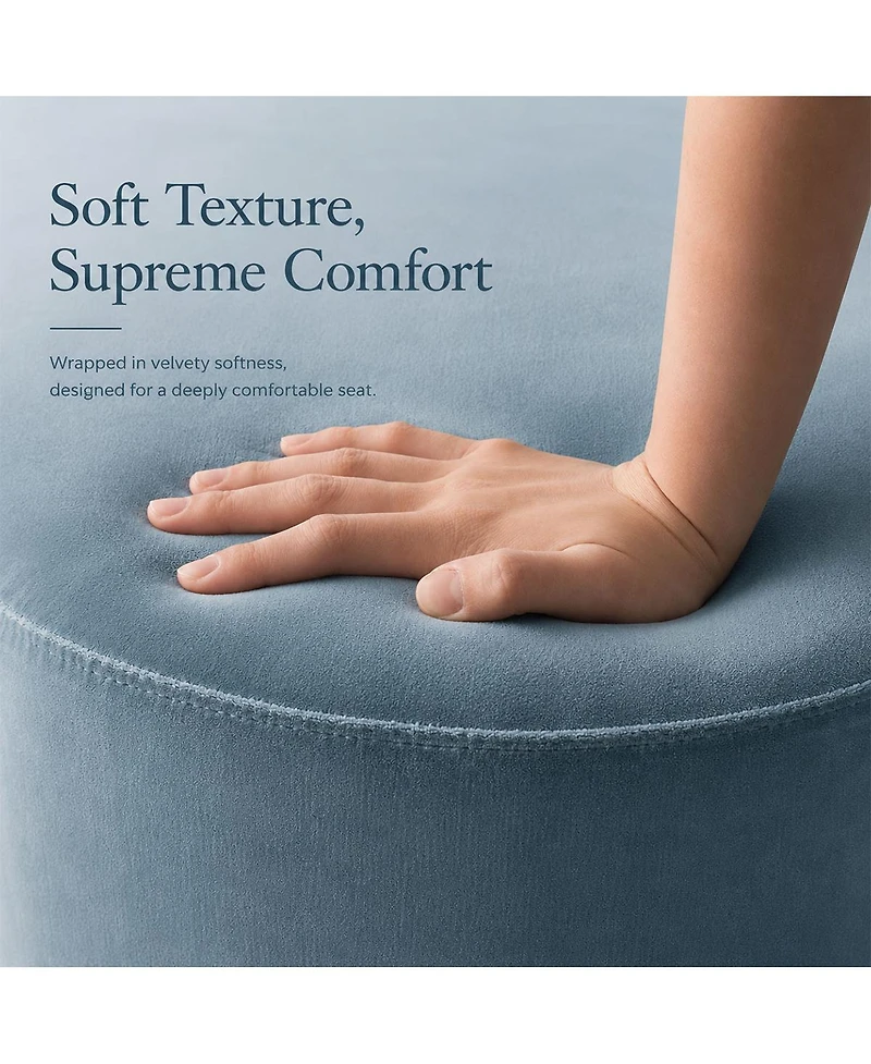 Maison Boucle Round Swivel Ottoman,360-Degree Rotating Accent Seat for Living Room or Office
