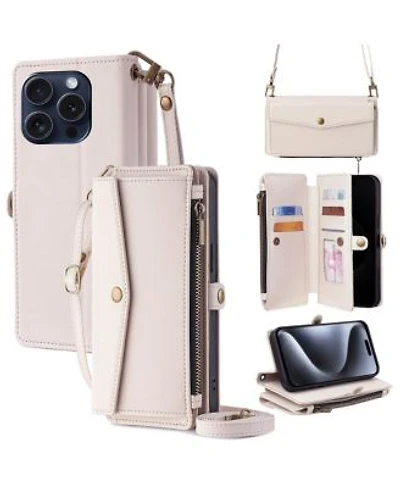 Artudatech Wallet Case For Iphone 12 17 Card Holder With 5 Card Slots Straps