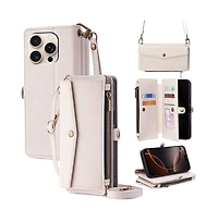 Artudatech Wallet Phone Case with 5 Card Slots and Adjustable Straps for iPhone 12-17
