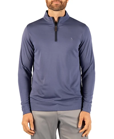 Tailorbyrd Men's Lightweight Quarter-Zip Stand-Collar Modal-Blend Sweater