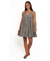 Petal and Pup Women's Atria Gingham Scoop-Neck Mini Dress