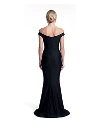Jessica Angel Women's Ruched Off-the-Shoulder Mermaid Gown