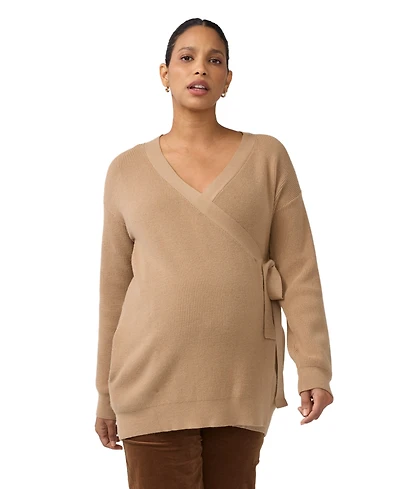 Ingrid + Isabel Women's Ribbed Knit Crossover Nursing Cardigan