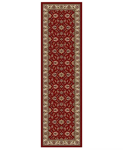 Closeout!! Km Home Pesaro Meshed Red 2'2" x 7'7" Runner Area Rug