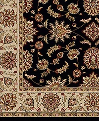 Closeout! Km Home 1592/1010/Black Pesaro Black 3'3" x 4'11" Area Rug