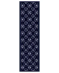 Closeout! Km Home 782/1314/Navy Pesaro Blue 2'2" x 7'7" Runner Rug