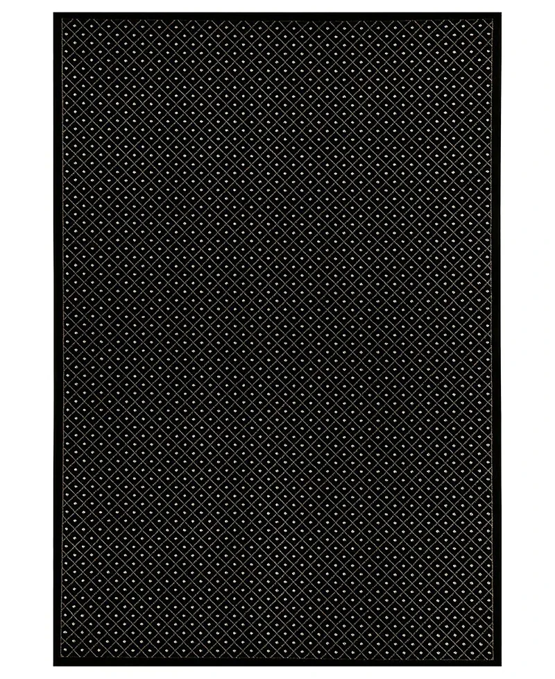 Closeout! Km Home 782/1610/Black Pesaro Black 3'3" x 4'11" Area Rug
