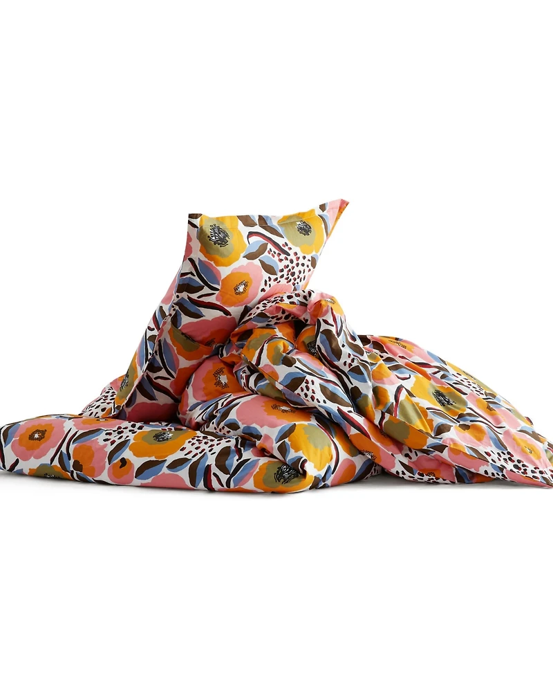 Marimekko Rosarium Cotton Reversible 3 Piece Comforter Set, Full/Queen
