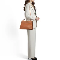 Pre-Owned HERMES Women's Finish Togo Leather Top Handle