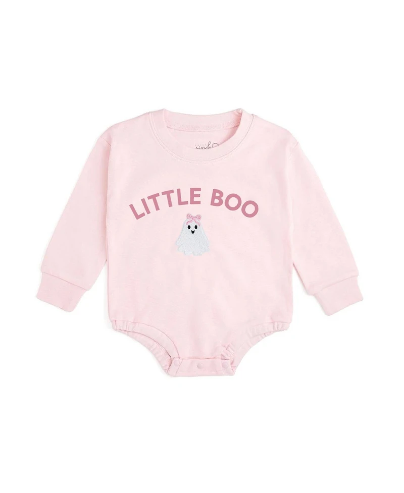 Sweet Wink Baby Girls' Little Boo Long-Sleeve Halloween Cotton Romper
