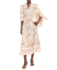 Mint Velvet Women's Palm Print Maxi Dress