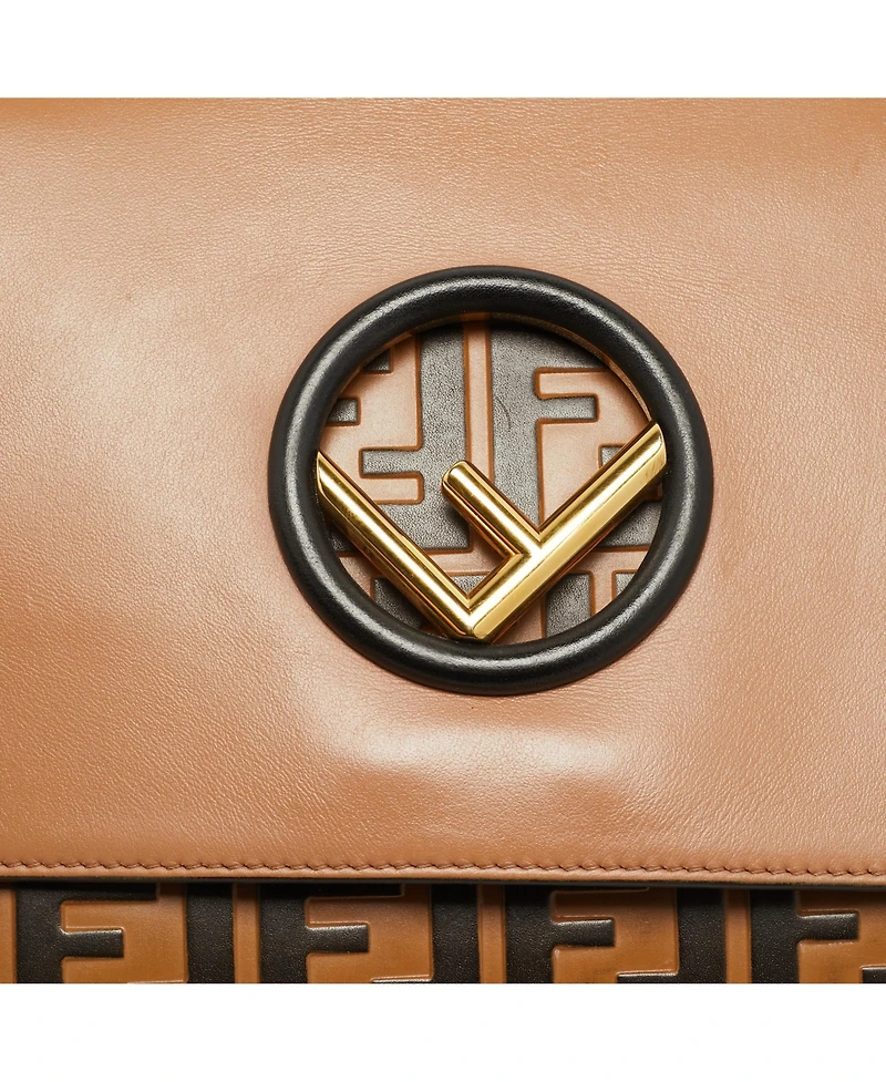 Pre-Owned Fendi Kan I Bicolor Leather Shoulder Bag