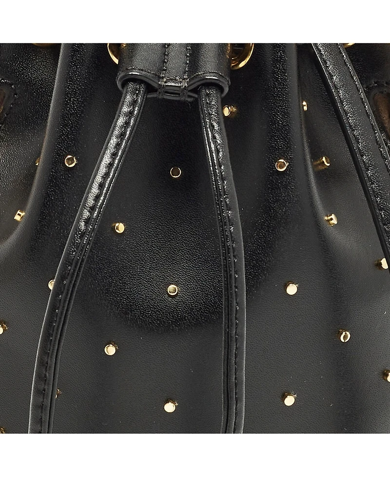 Pre-Owned Fendi Women's Mon Tresor Mini Studded Leather Bucket Bag